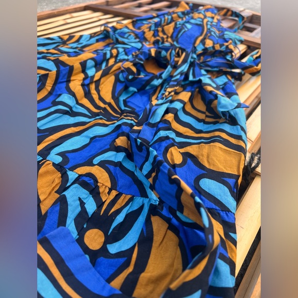 ZARA - Halter Cinched Waist Long Flowy Dress - Picture 5 of 6